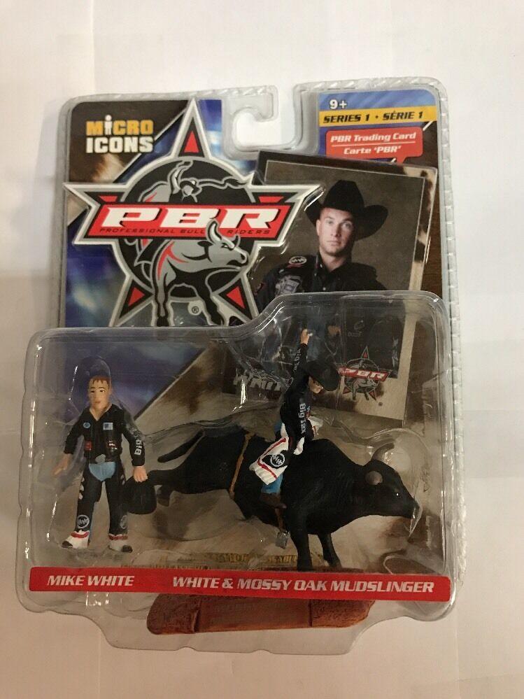 PBR Micro Icons Mike White & Mossy Oak Mudslinger Action Figure & Card NIP Rare