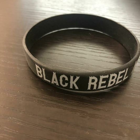 NEW Lot Of 20 Rubber Hand Bands  Bracelets "BLACK REBEL MOTOCYCLE CLUB"