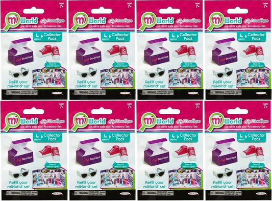 LOT of 8 - MiWorld Style Boutique Accessory Refill Collector Packs - NEW!!