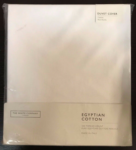 The White Company London Twin 70X92 200 Thread Count Egyptian Cotton Duvet Cover