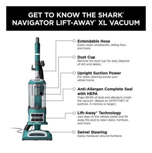 Shark (CU510) Navigator Lift-Away XL Upright Vacuum - NEW