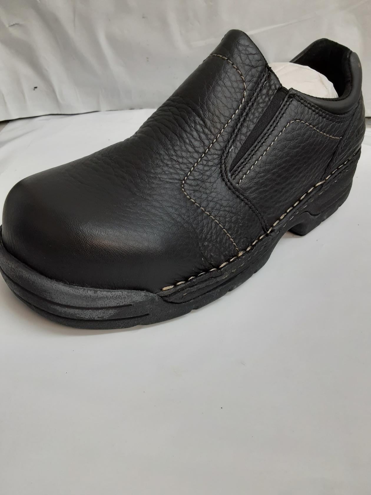 Hytest Opanka Slip-On, Steel Toe, Black, K10140, Size 9 Medium -MENS DEFECTS*