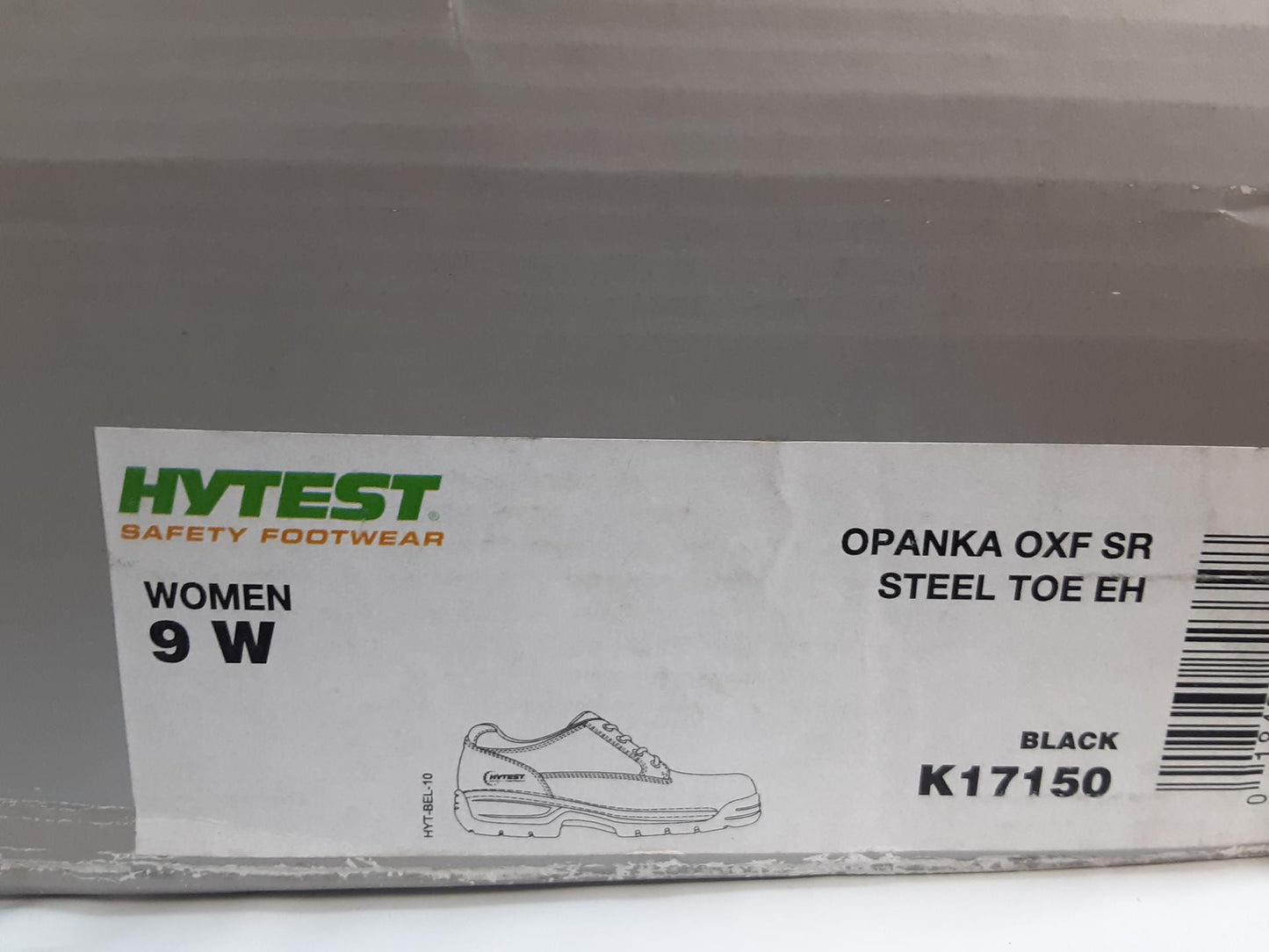 Hytest Opanka Oxford- K17150- Size 9 Wide Women- Steel Toe, SR- Preowned