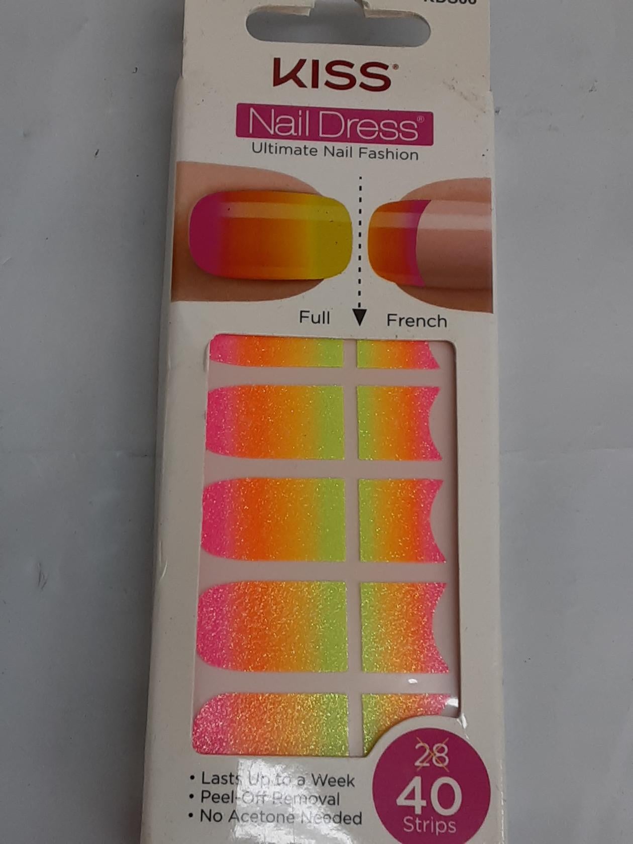 KISS Nail Dress- ASSORTED 25 COUNT- RANDOM (May receive doubles) GEL STRIPS