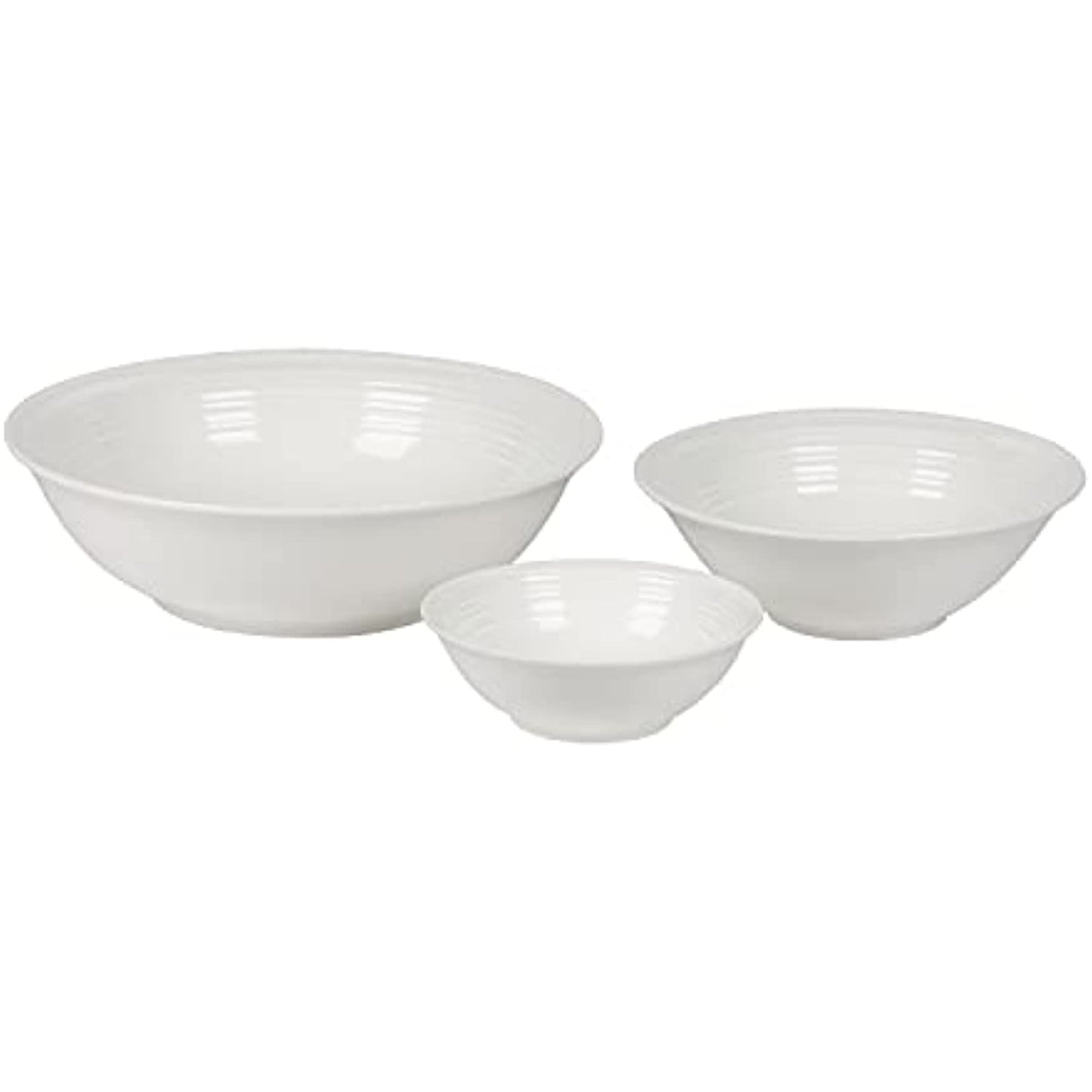 10 Strawberry Street Nova White Round 62-Piece Dinnerware Set, Service for 6