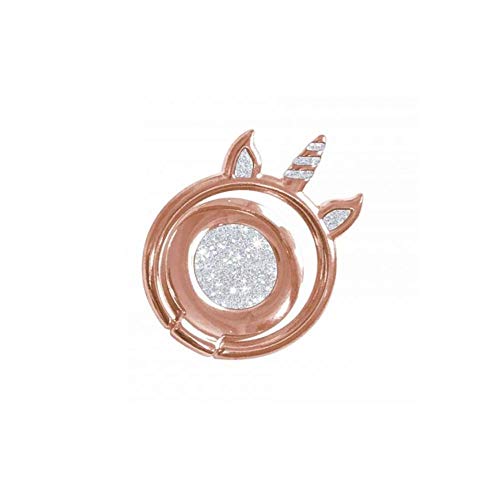 Myxx Rose Gold Tone Glitter Unicorn Design Phone Ring, 1 Inch