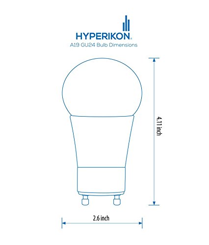 Hyperikon LED Bulb, 9.5W, 2700K, E26, Warm Glow, 800 Lumuns, 300 beam angle