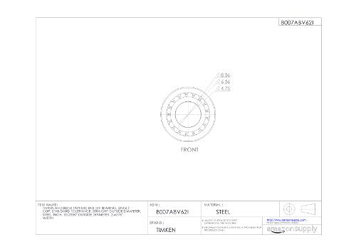 Timken HH228318 Tapered Roller Bearing, Single Cup, Standard Tolerance, Straight