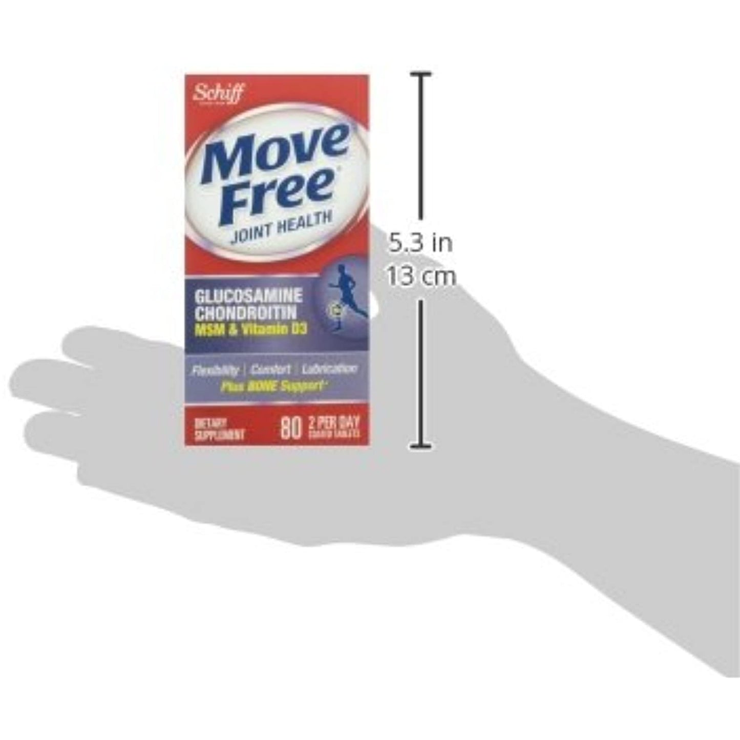 Move Free Advanced Plus MSM and Vitamin D3, 80 tablets Joint Health 1/23 No Box