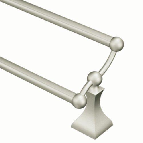 Moen DN8322BN Retreat 24-Inch Bathroom Double Towel Bar, Brushed Nickel