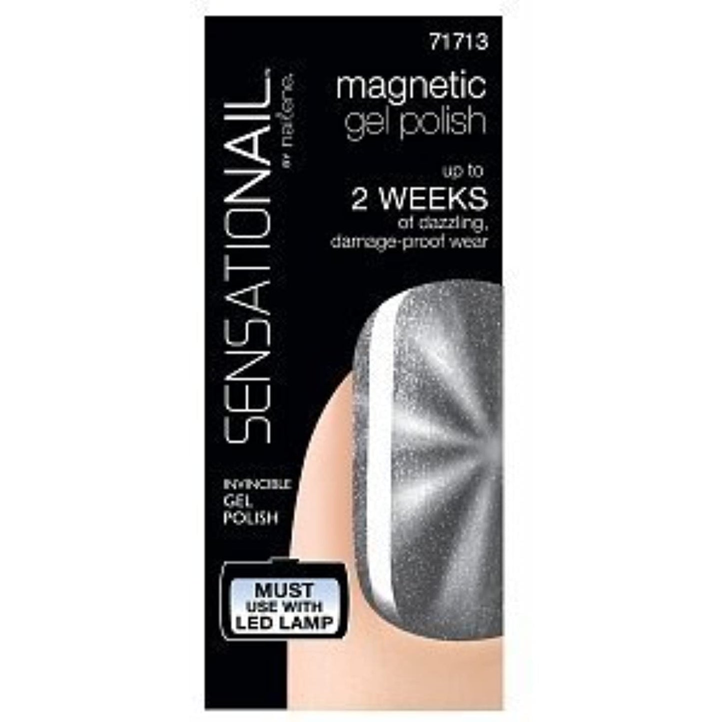 Sensationail Magnetic Gel Polish, Enchant, .30 oz- 71713- Lot of TWO- New