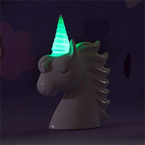 Myxx LED Night Light Unicorn Head Coin Bank, 10 1/2 Inch