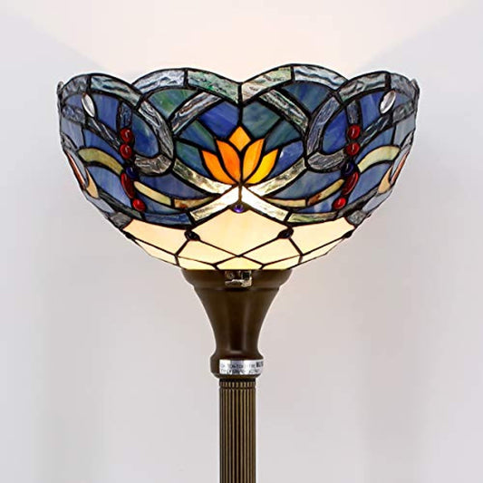 Werfactory Tiffany Style Floor Lamp S00110F09 W10" x H 66" Multicolor- OPENBOX-