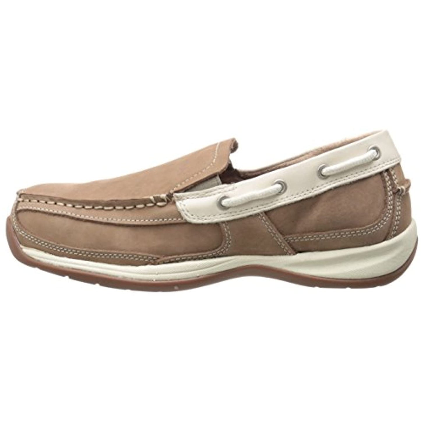 Rockport Work Women's Sailing Club RK673 Work Shoe, Tan/Cream, 11 W US