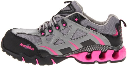 Nautilus 1851 Women's Comp Toe Waterproof EH Athletic Shoe,Grey/Pink,9 M US