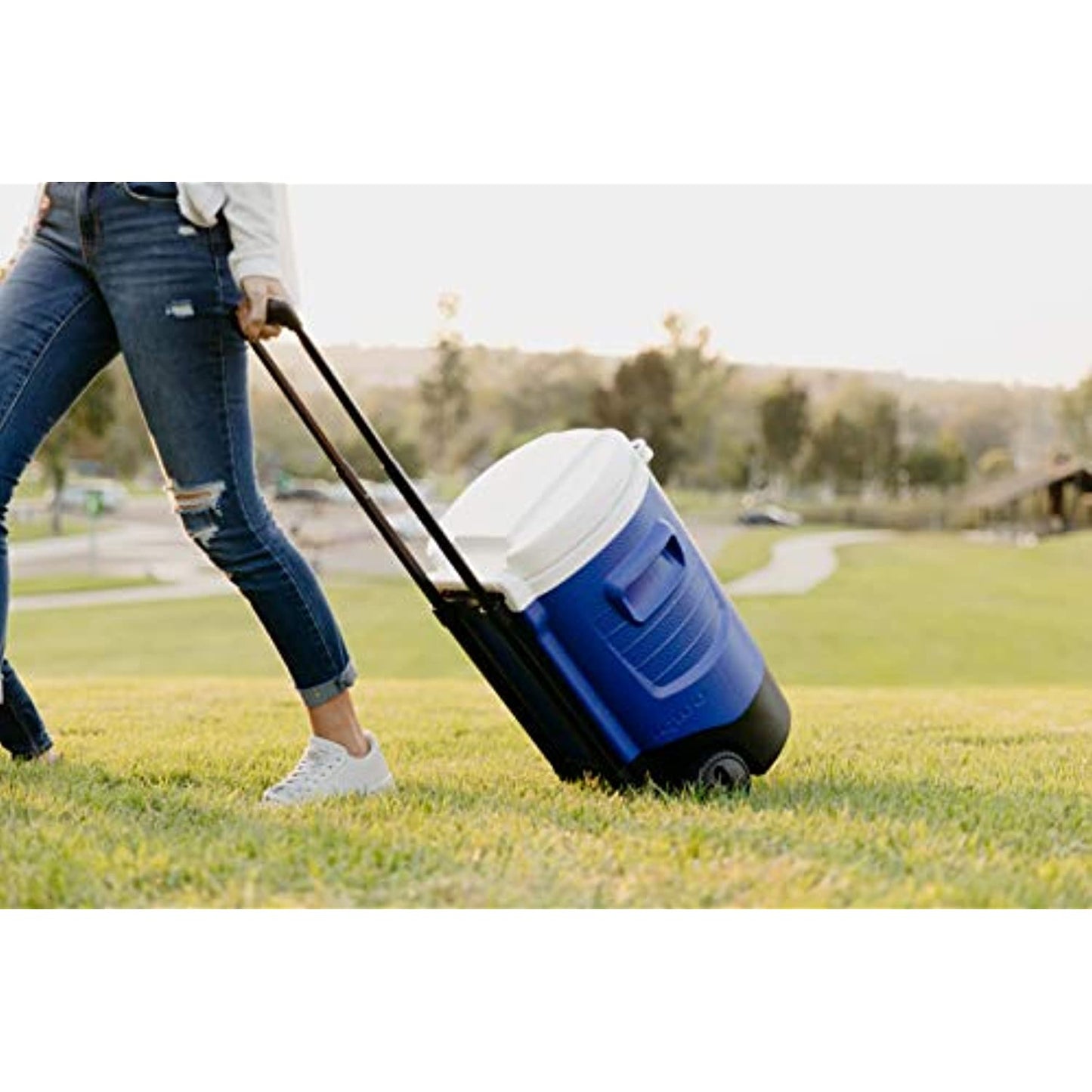 Igloo 5 Gallon Wheeled Portable Sports Cooler Blue, Model no: 42256 **USED**