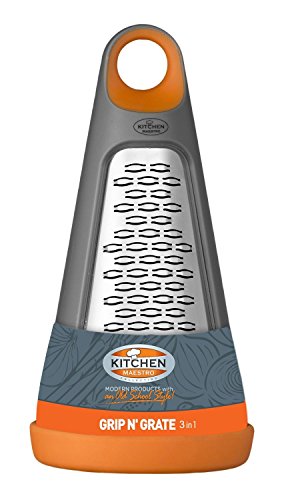 Kitchen Maestro 3 in 1 Grip n Grate. Laser Cut Stainless Steel Grater