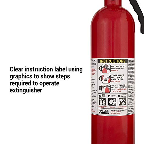 Kidde FA110 Multi Purpose Fire Extinguisher 1A10BC, 1 Pack