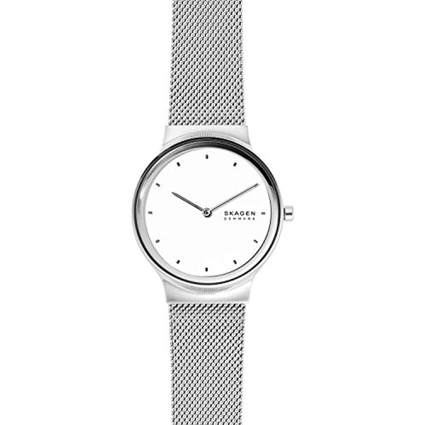 Skagen Women's Freja Quartz Watch Stainless Steel Mesh Strap, Silver NO BOX