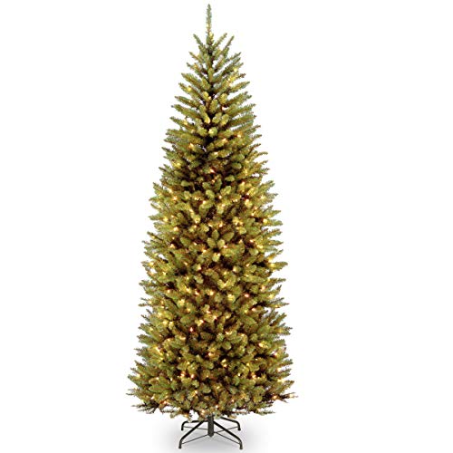 National Tree 7.5 Foot Kingswood Slim Fir Tree with 450 Dual Color  LED Lights and PowerConnect  9 Function System, Hinged (KW7-D52-75)