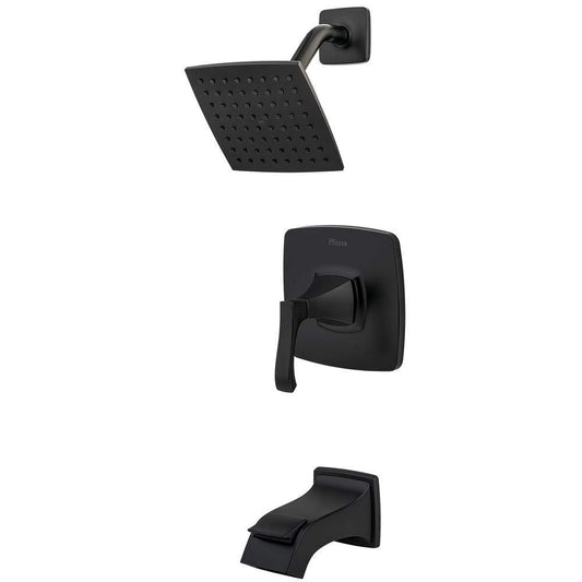 Pfister Venturi Single-Handle 1-Spray Tub and Shower Faucet in Matte Black (Valve Included)