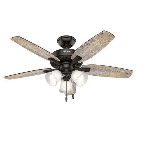 Hunter 52236 Oakfor LED Indoor Noble Bronze Ceiling Fan with Light 48 in.