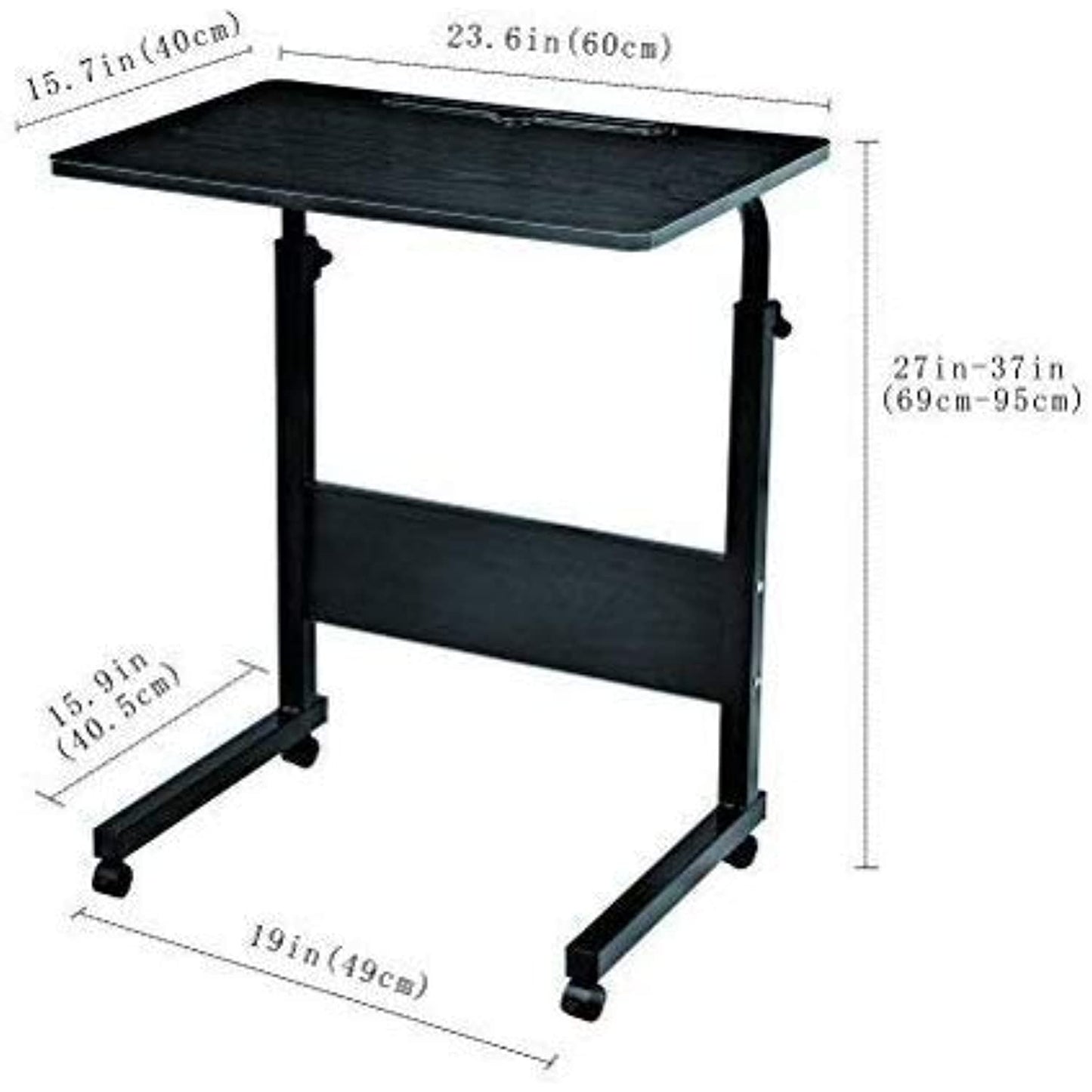 OAK3 Height Adjustable Laptop Desk for Home Office (Black) -OPENBOX-