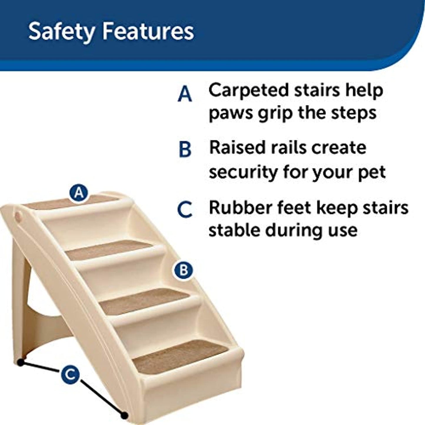 PupStep Plus Pet Stairs Kraft Box, Foldable Steps for Dogs and Cats (OPENBOX)