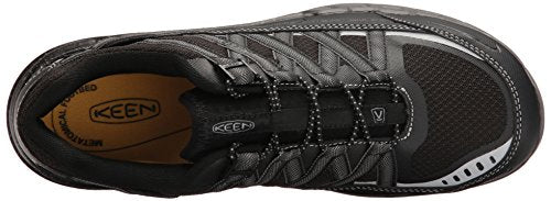 KEEN Utility Men's Asheville Alloy Toe ESD Industrial and Construction Shoe, Black/Raven, 9 D US