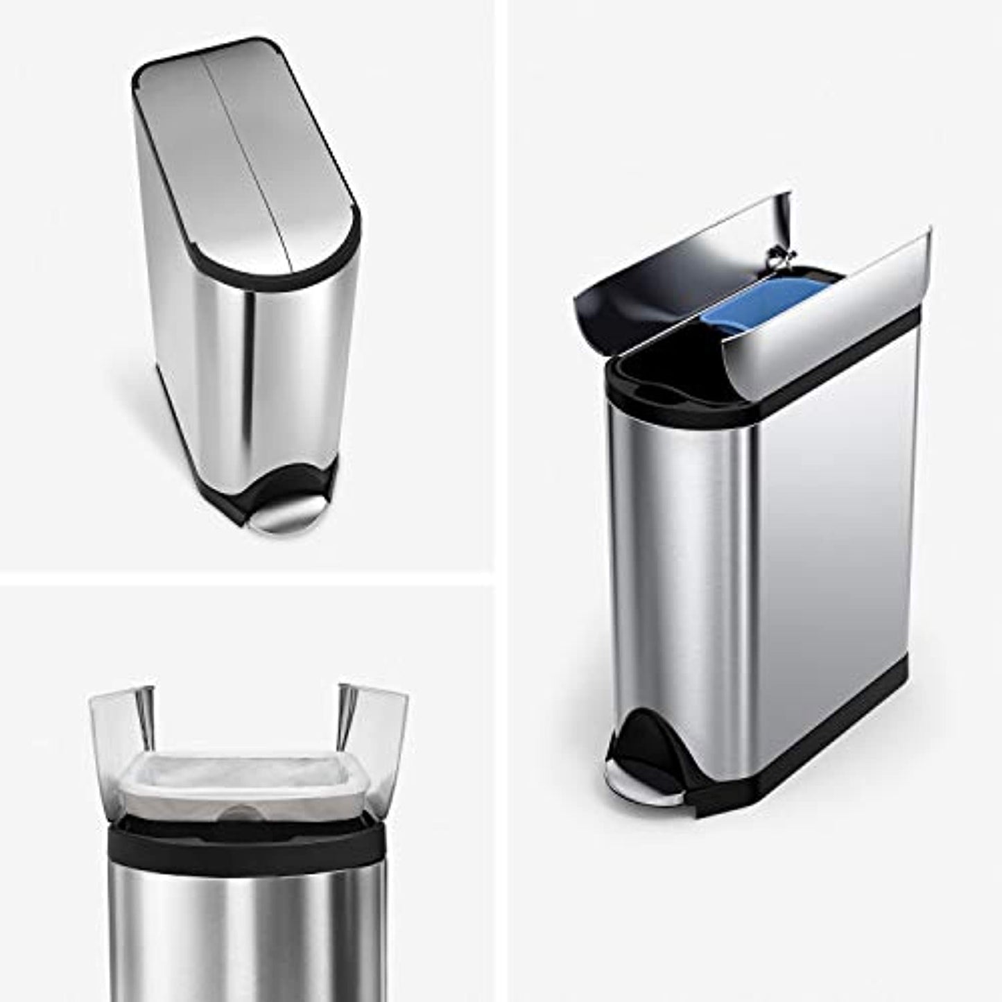 simplehuman 40L- 10.6 Gal Trash/ Recyclable Rectangular Can (has scratches)