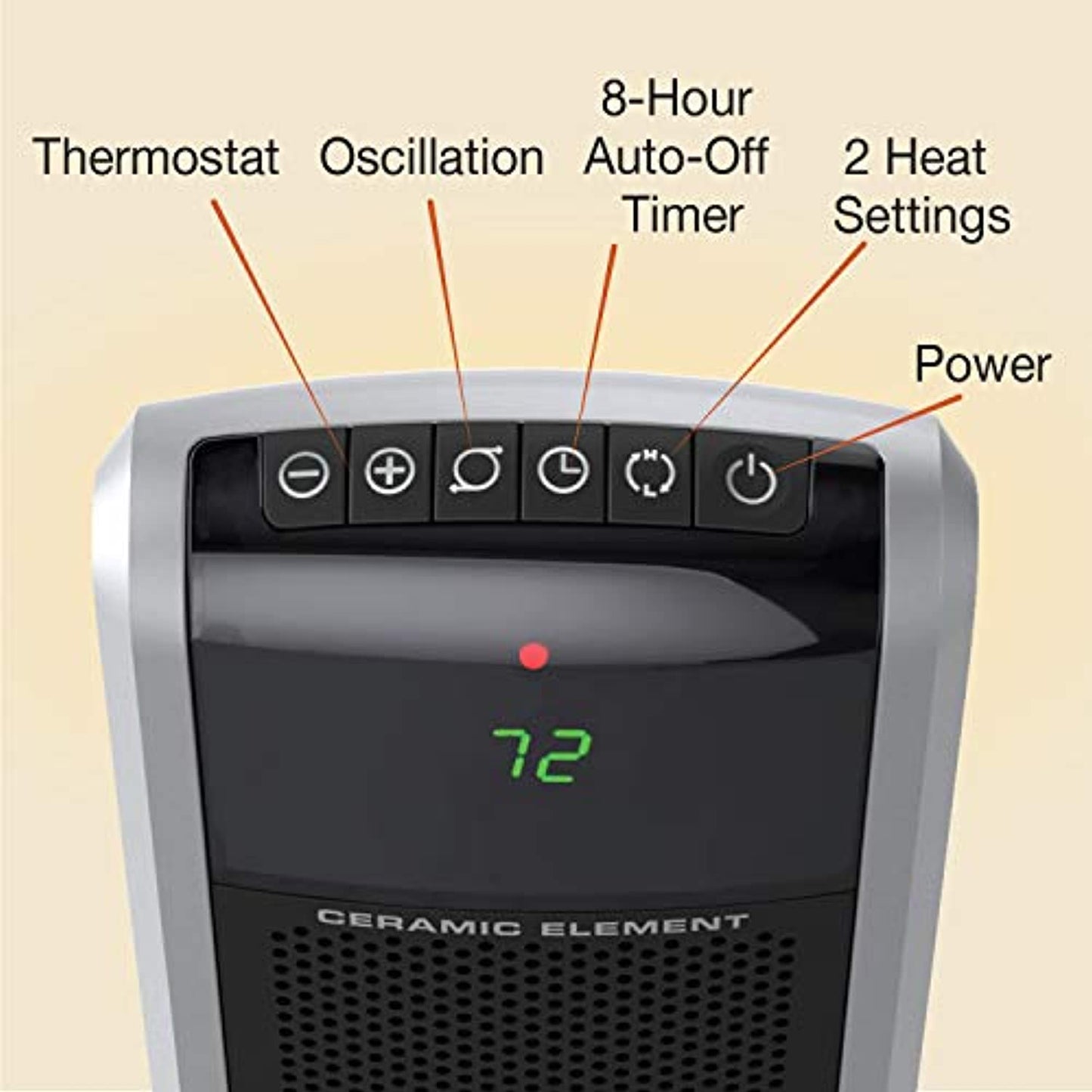 Lasko 5586 Digital Ceramic Tower Heater with Remote, Dark Grey *USED*