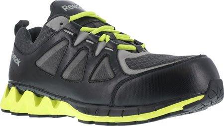 Reebok Work Men's ZigKick Work RB3015 Composite Toe Sneaker,Black/Green,US 8.5 W