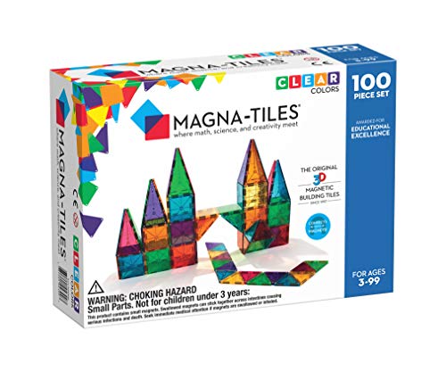 Magna-Tiles Clear Colors 100 Piece Set