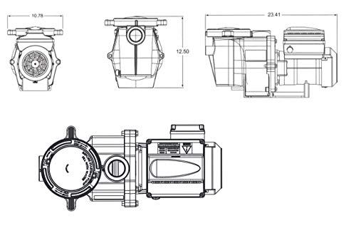 Pentair 011018 IntelliFlo Variable Speed High Performance Pool Pump, 3