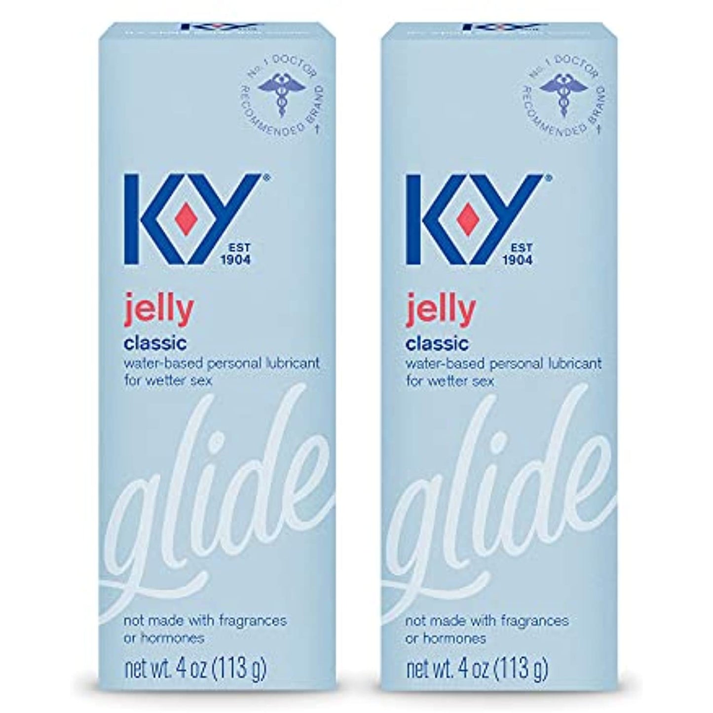 K-Y KY Jelly Personal Lubricant 4oz ( 2 pack ) NEW LOOK! FRESHEST SUPPLY!!