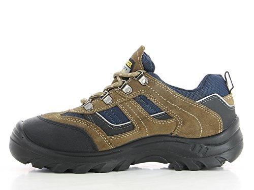 SAFETY JOGGER X2020P Men Hiking Style Safety Toe Lightweight EH PR Water Resistant Shoe, M 12, Brown/Navy