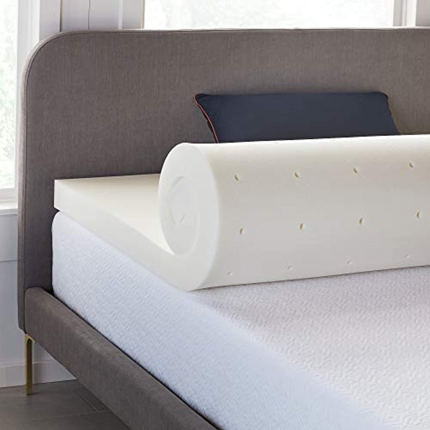 LUCID 3"  Memory Foam Mattress Topper, Size:  Full XL, LU30FX45MT- OPEN BOX