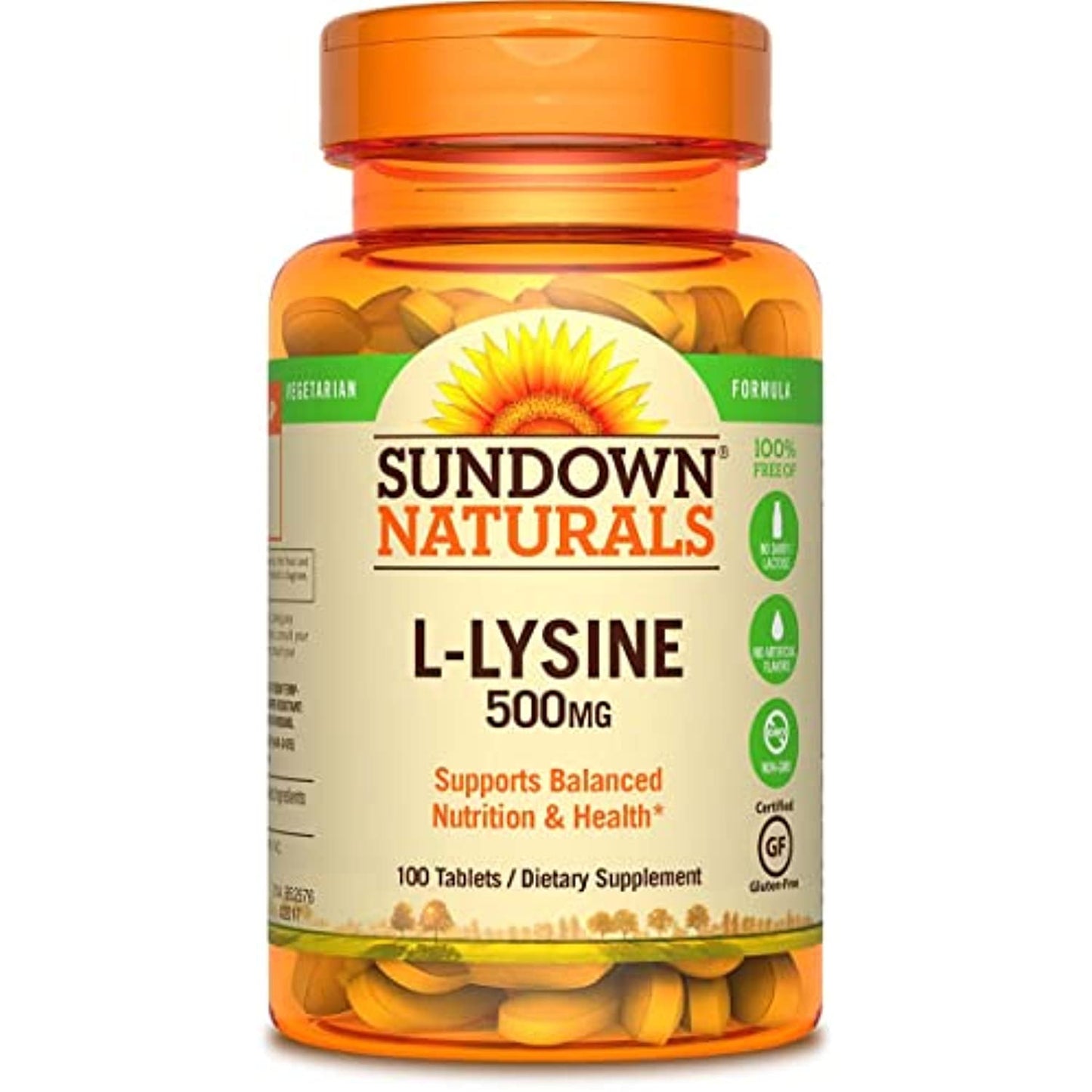 Sundown L-Lysine 500 mg Caplets 100ct amino acid EXP 6/22