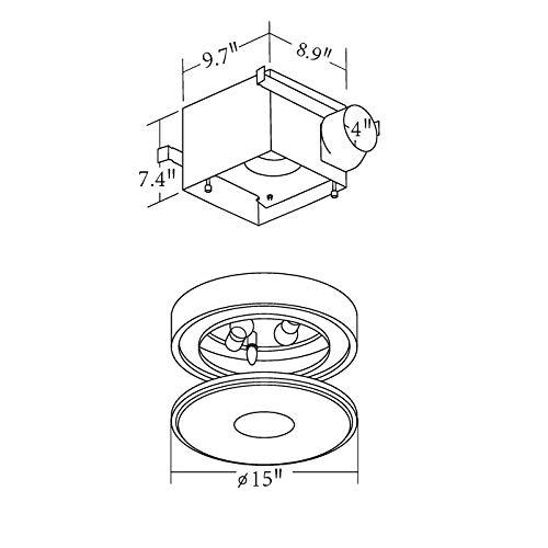 Hunter 83001 Ventilation Riazzi Bathroom Exhaust Fan with Light, Brushed Nickel (Bathroom Vent Fan or Exhaust Fan)