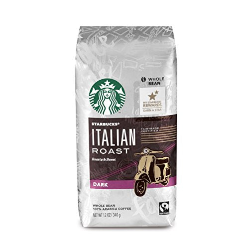 PACK OF 6 Starbucks Italian Roast Whole Bean Coffee 12 oz ea Best Before 7/2020