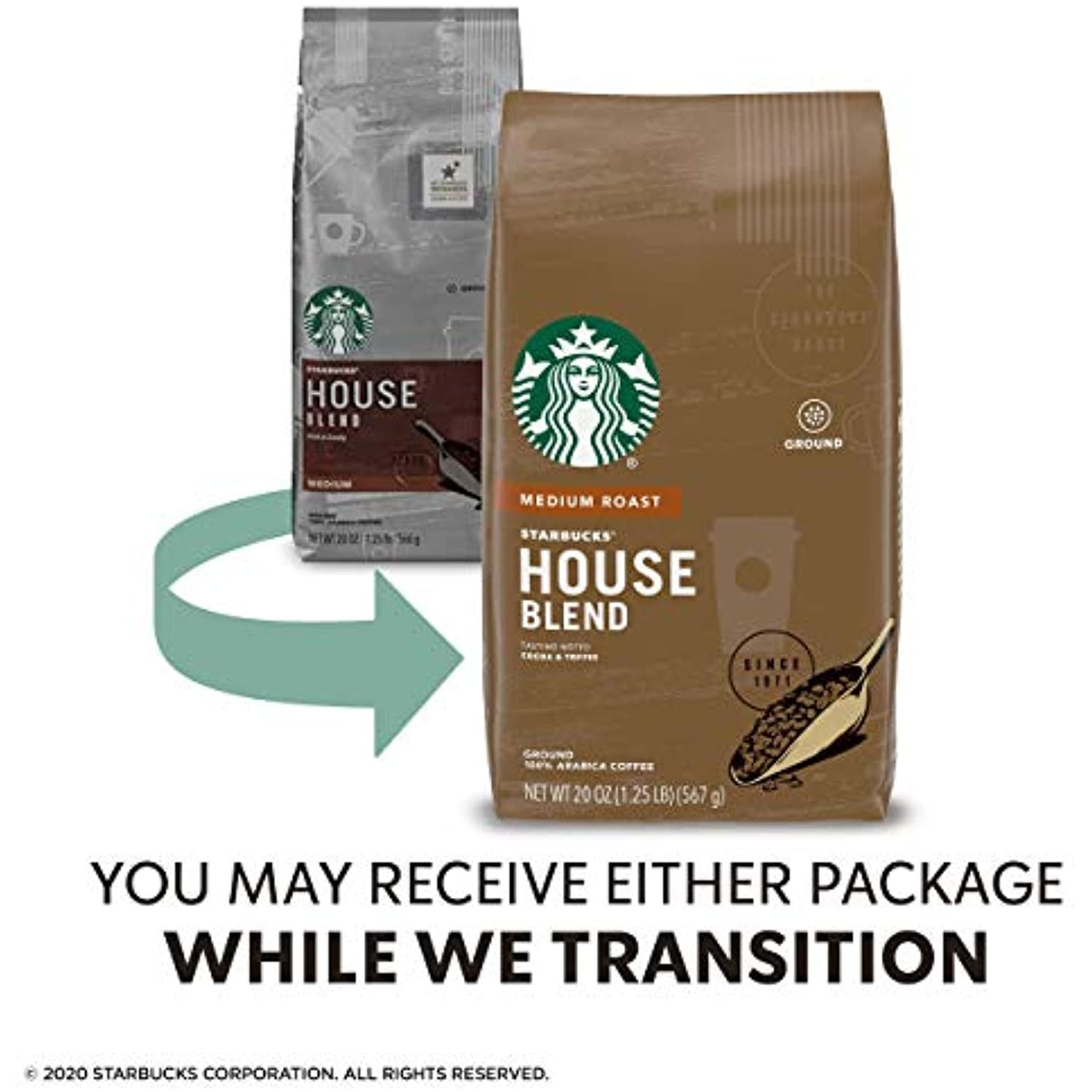 Lot of 8 Starbucks House Blend Ground Coffee 20oz Bags Best Before May 2020