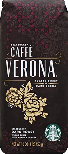 PACK OF 6 Starbucks Caffe Verona Whole Bean Coffee Best Before November 2020