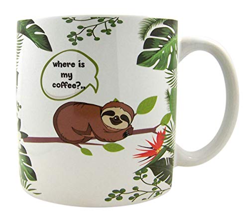 Myxx Where is My Coffee Sloth Mug, 22 Ounce