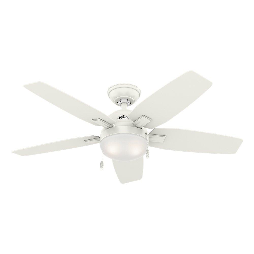 Hunter 59215 Antero 46 in. LED Indoor Fresh White Ceiling Fan with Light