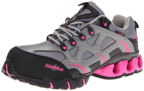 Nautilus 1851 Women's Comp Toe Waterproof EH Athletic Shoe,Grey/Pink,9 M US