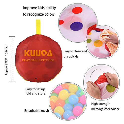 KUUQA Ball Pit Play Tent with Basketball Hoop for Kids Toddlers Outdoor Indoor