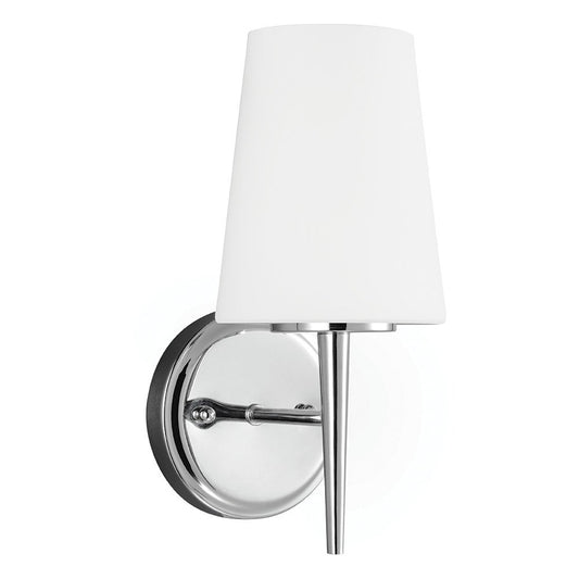 Sea Gull Lighting 4140401-05 One-Light Wall or Bath Lighting Fixture, Chrome Finish