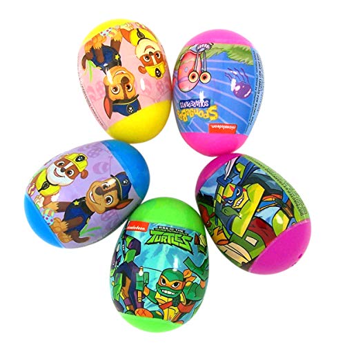 Nickelodeon Themed Candy Filled Plastic Easter Eggs Basket Stuffers, 2.82 Ounce,