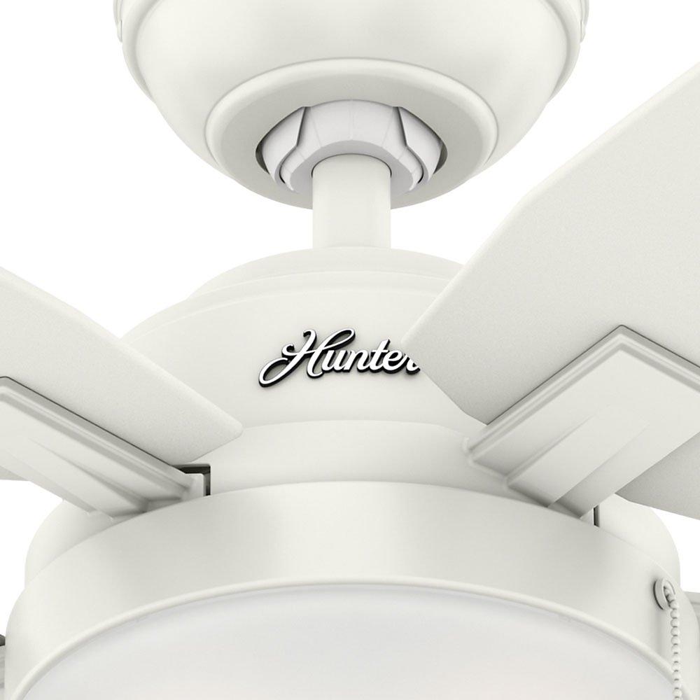 Hunter 59215 Antero 46 in. LED Indoor Fresh White Ceiling Fan with Light