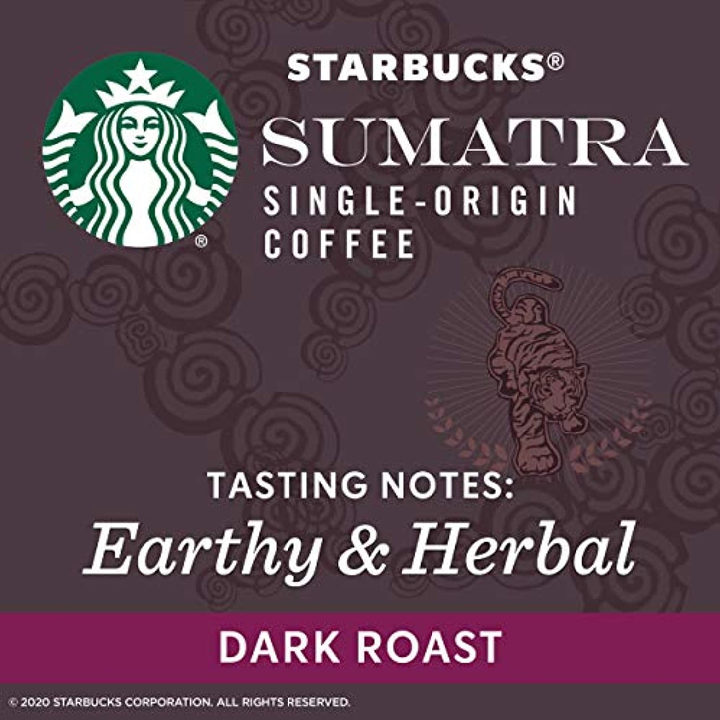 12 PACK Starbucks Sumatra Dark Roast Ground Coffee Best By 8/2020